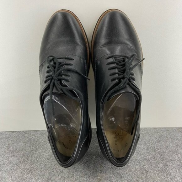 Clarks Womens Sharon Noel Black Leather Lace Up Loafer Women’s Size US 8 - Picture 8 of 11